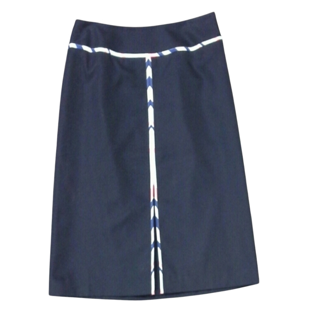 Ann Taylor Lined Skirt with Chevron Trim